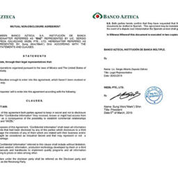 Banco Azteca와 블록체인 사업 NDA